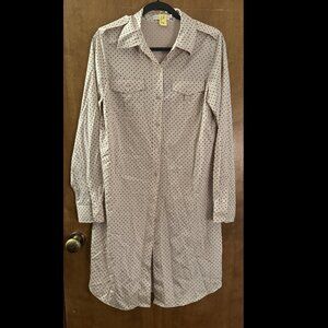 Tory Burch Cream and Black Dot Tunic Dress